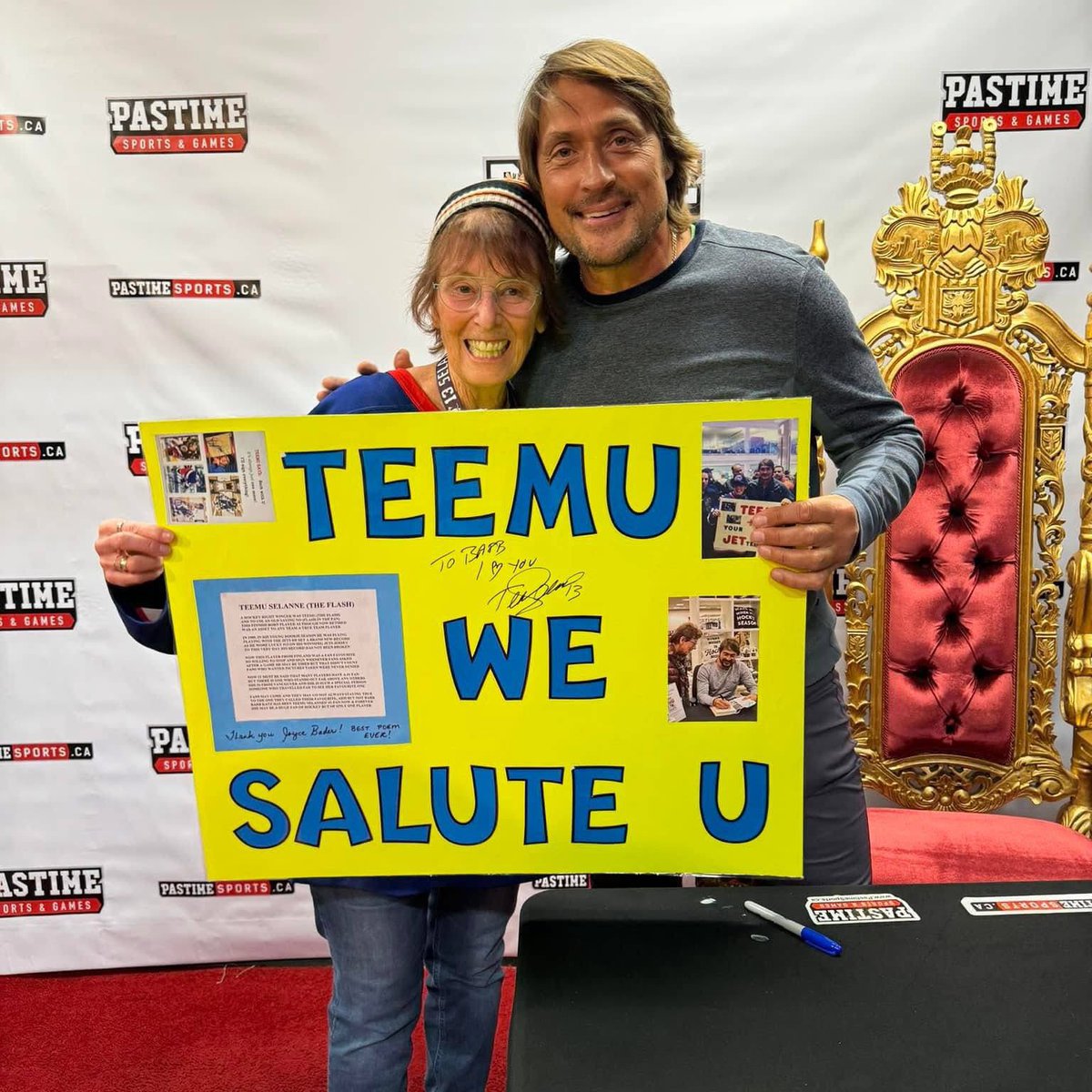 <a href="/TeemuSel8nne/">Teemu Selanne</a> 
I have to post this MEMORY!  My forever favourite hockey player and person!  
💙 U TEEMU!