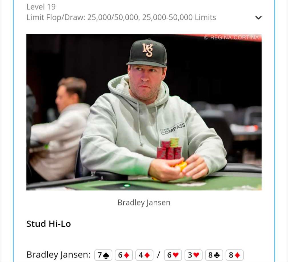 7 left in the $10,000 Eight Game Mix Championship.  <a href="/bradjansen6/">brad</a> sitting in 3rd on dinner break. Take this down!!