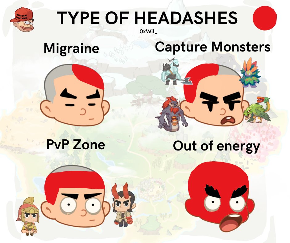 My entry for the <a href="/LumiterraGame/">Lumiterra</a> Creator Contest #2 Meme Edition! 

🔴"Types of Headaches" 🤣

Hope you enjoy it! do you agree?

Make Lumiterra Great Again (Mainnet)