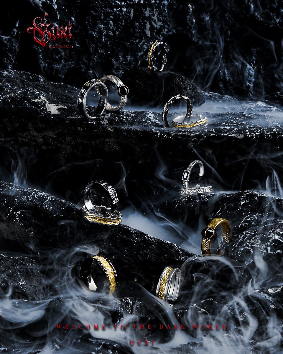 guxi_club's tweet image. Encounter of Silver and Darkness 🖤⚔️

In the quiet of the darkness, these rings call out. Crafted from pure silver, they dance within the shadows, Duality captured in every curve, created for those souls who yearn for the secrets that lie hidden.
#silverring #openring #fashion