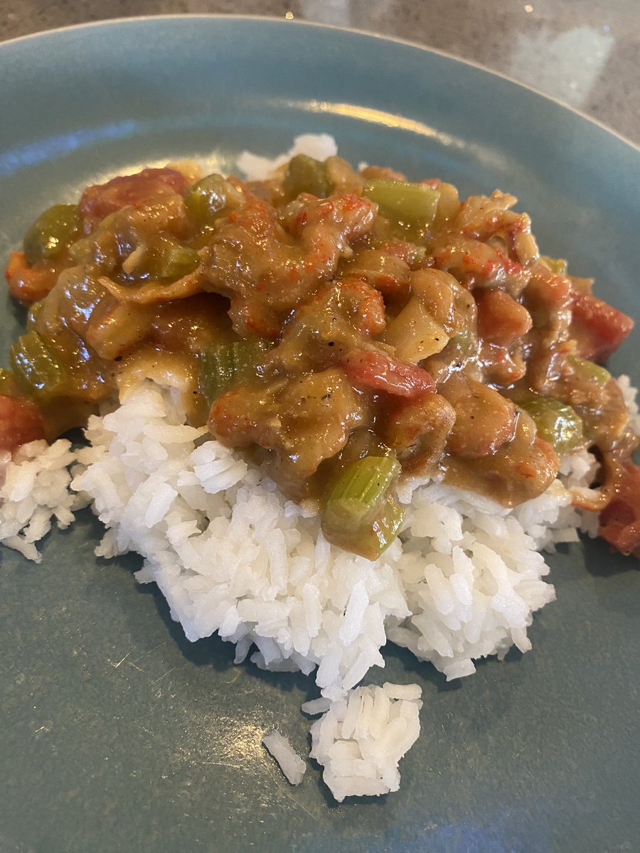 LibertyMamaB's tweet image. My daughter made dinner

Crawfish etouffee….mmmm