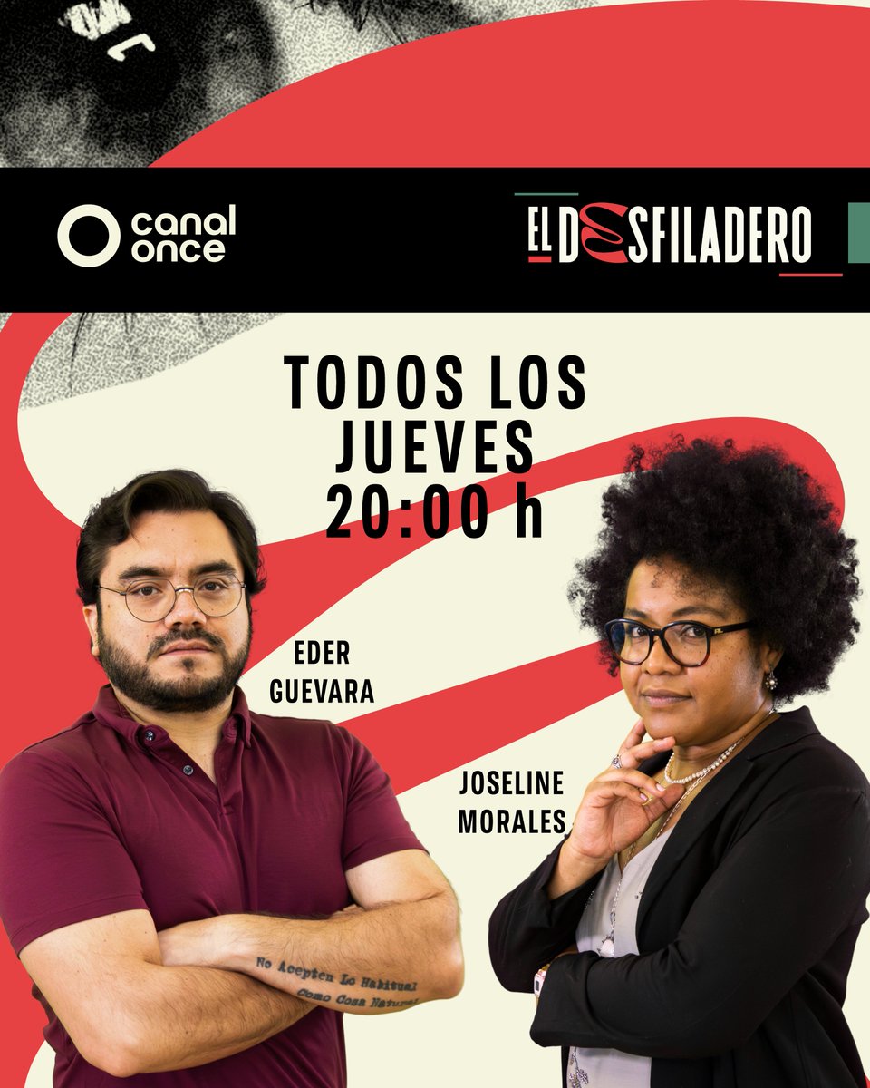 Canal Once (@canaloncetv) on Twitter photo 📺 #ElDesfiladero: Una mirada crítica al presente y futuro de México.
Cada jueves, <a href="/josheline1985/">joseline morales</a> y <a href="/EderGuevaraM/">Eder Guevara</a> te invitan a cuestionar, debatir y reflexionar junto a voces expertas sobre los temas que marcan la agenda pública. ⚖️🧠
🕗 Jueves | 20:00 h
📡 Señal 11.3 de 📺 #ElDesfiladero: Una mirada crítica al presente y futuro de México.
Cada jueves, <a href="/josheline1985/">joseline morales</a> y <a href="/EderGuevaraM/">Eder Guevara</a> te invitan a cuestionar, debatir y reflexionar junto a voces expertas sobre los temas que marcan la agenda pública. ⚖️🧠
🕗 Jueves | 20:00 h
📡 Señal 11.3 de