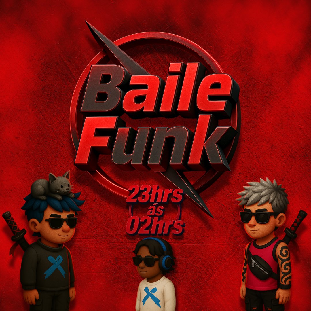 É HOJE, CRIA! 🔥

Chama os cria, puxa o outfit chave e vem meter o passinho no som de quebrada!
Não vacila, hoje baile está daquele jeito!
Vem pro Baile Funk junto da RH! ✨