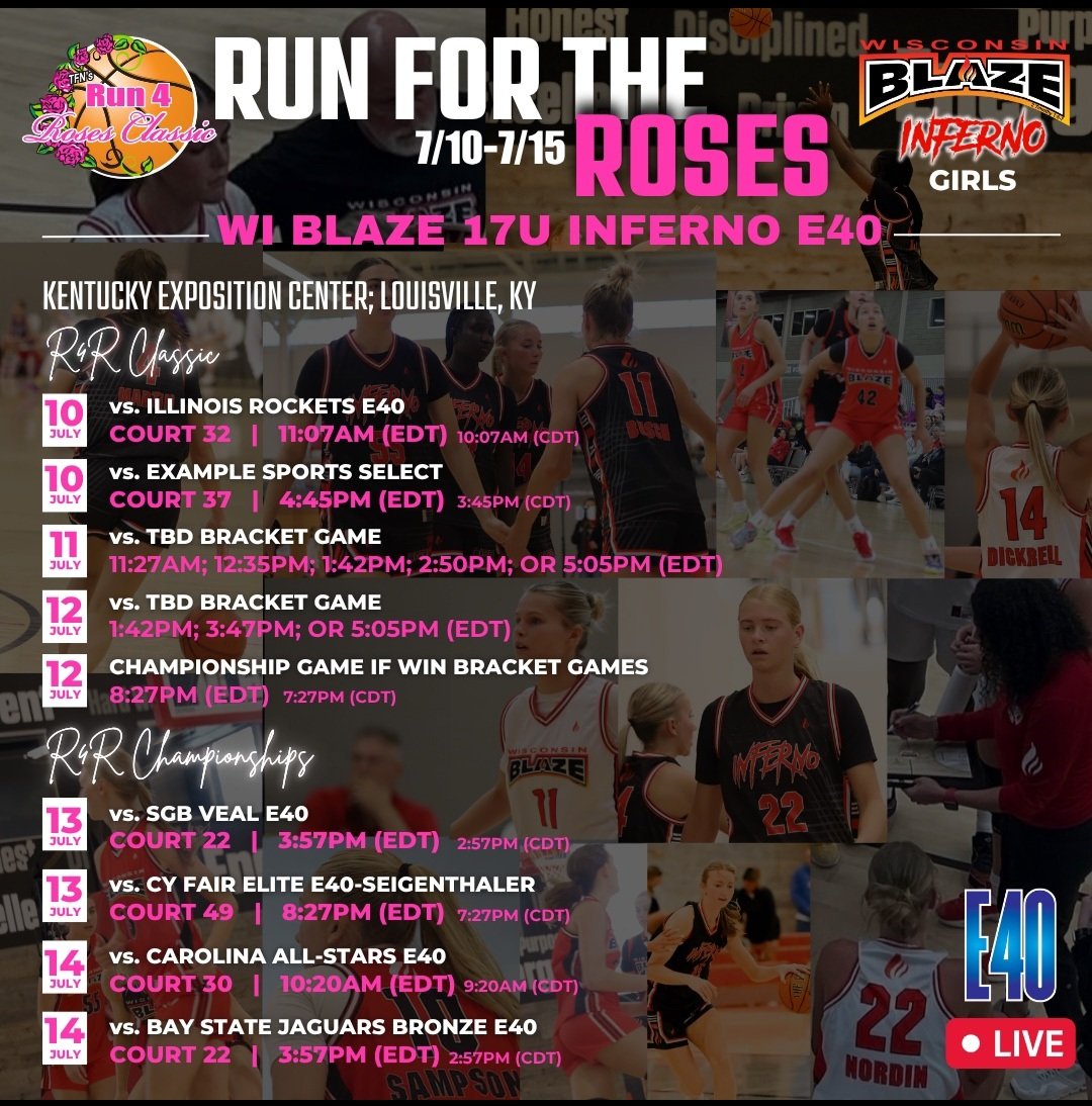 Ava Strasser (@ava_strasser) on Twitter photo Schedule for in Kentucky! So excited for these last tournaments with my team!! <a href="/LisaMVanWyk/">Lisa Van Wyk</a> <a href="/WisconsinBlaze/">Wisconsin Blaze Girls Basketball</a> Schedule for in Kentucky! So excited for these last tournaments with my team!! <a href="/LisaMVanWyk/">Lisa Van Wyk</a> <a href="/WisconsinBlaze/">Wisconsin Blaze Girls Basketball</a>