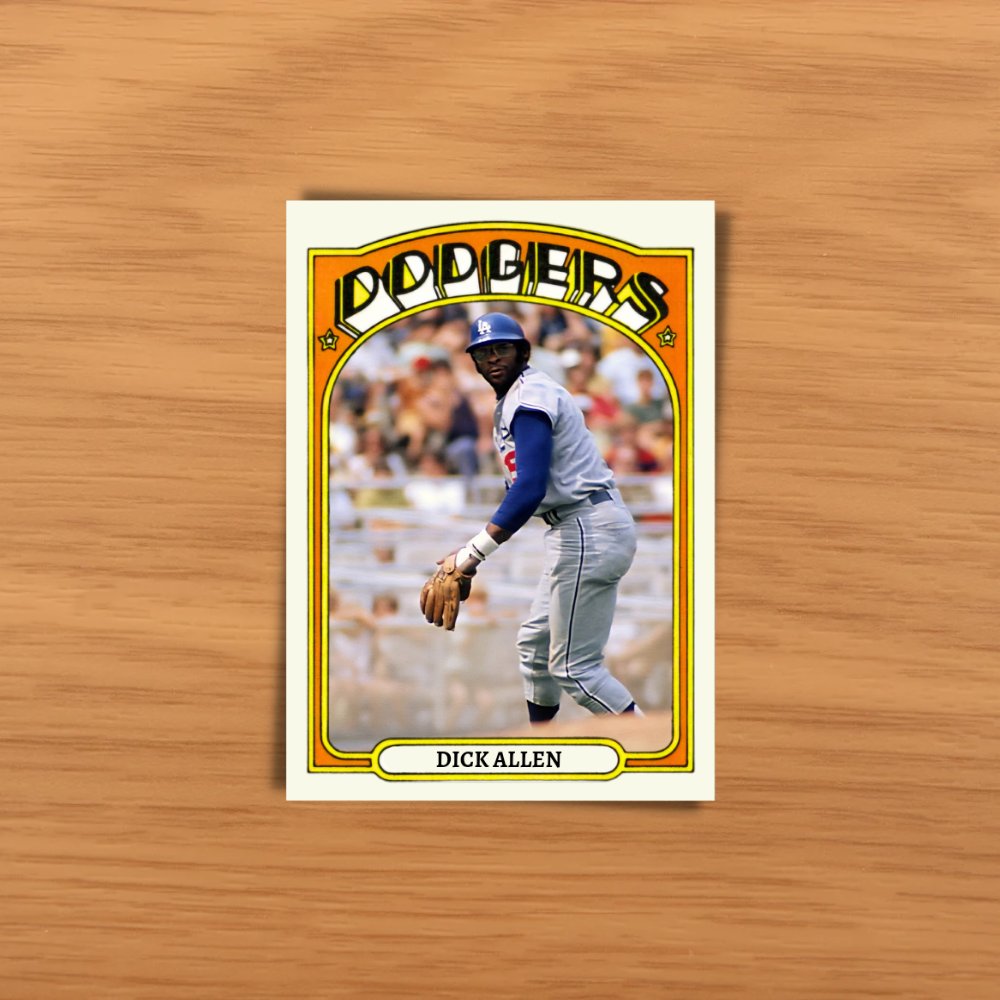 roselleavenue's tweet image. Custom '72 Dick Allen card on the Dodgers... Shown along with the original as-issued card on the White Sox and the actual proof card on the Dodgers created prior to his trade to Chicago βοΈ
