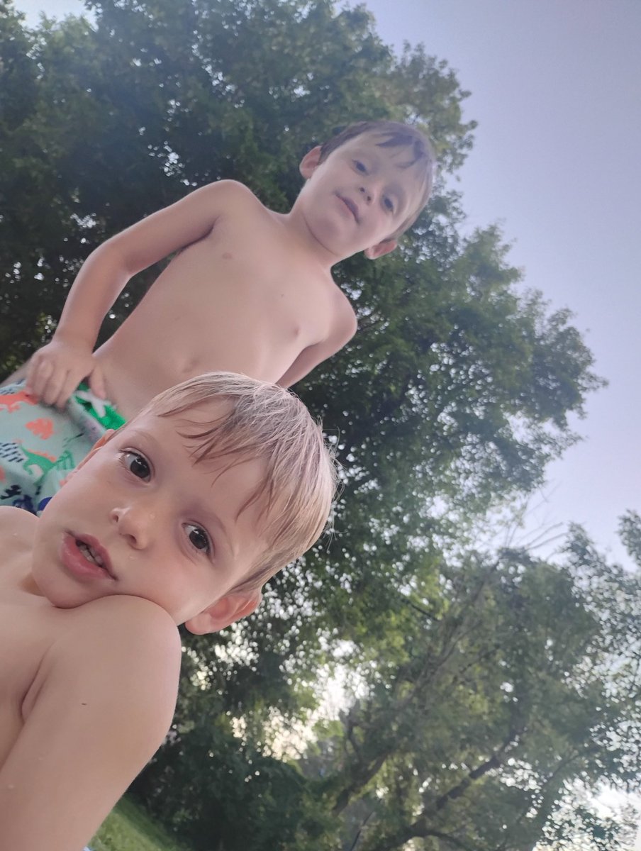 We burned stuff and swam.