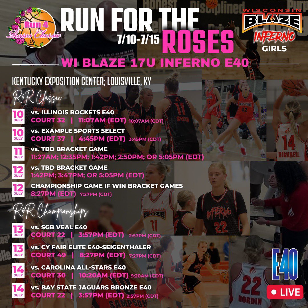 melaina42's tweet image. Schedule for Kentucky. Excited to play!