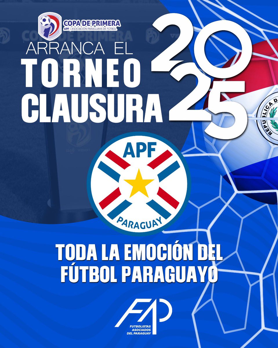 FAParaguay's tweet image. ⚽️ ¡Este viernes se dio el puntapié inicial del Campeonato #Apertura2025!
🏆 ¡Que el torneo liguero paraguayo, del segundo semestre de la temporada, se desarrolle con éxito y sana competencia!
🇵🇾 #FAP #FutbolistasParaguayos #FútbolParaguayo #Paraguay