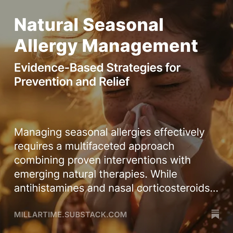 MMward9's tweet image. 🛡️🌸 Beat Seasonal Allergies (share & save!) 🛡️🌸
1️⃣ Start EARLY (4-6 wks before pollen)
🔹Quercetin 250 mg/d – calms “mast” cells ⇒ drops histamine → less sneeze & itch
🔹Vitamin D 1-2 k IU/d – boosts T-reg cells ⇒ tells immune system to chill when pollen hits
🔹Probiotic…