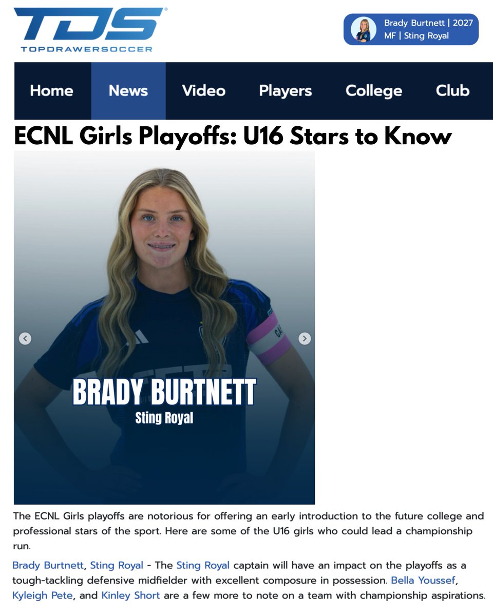 It wasn't the end of the season that we wanted, but I am so proud of my team for how far we've come. We've got work to do, but we'll be back stronger and better next year. Thanks @topdrawersoccer for the mention!