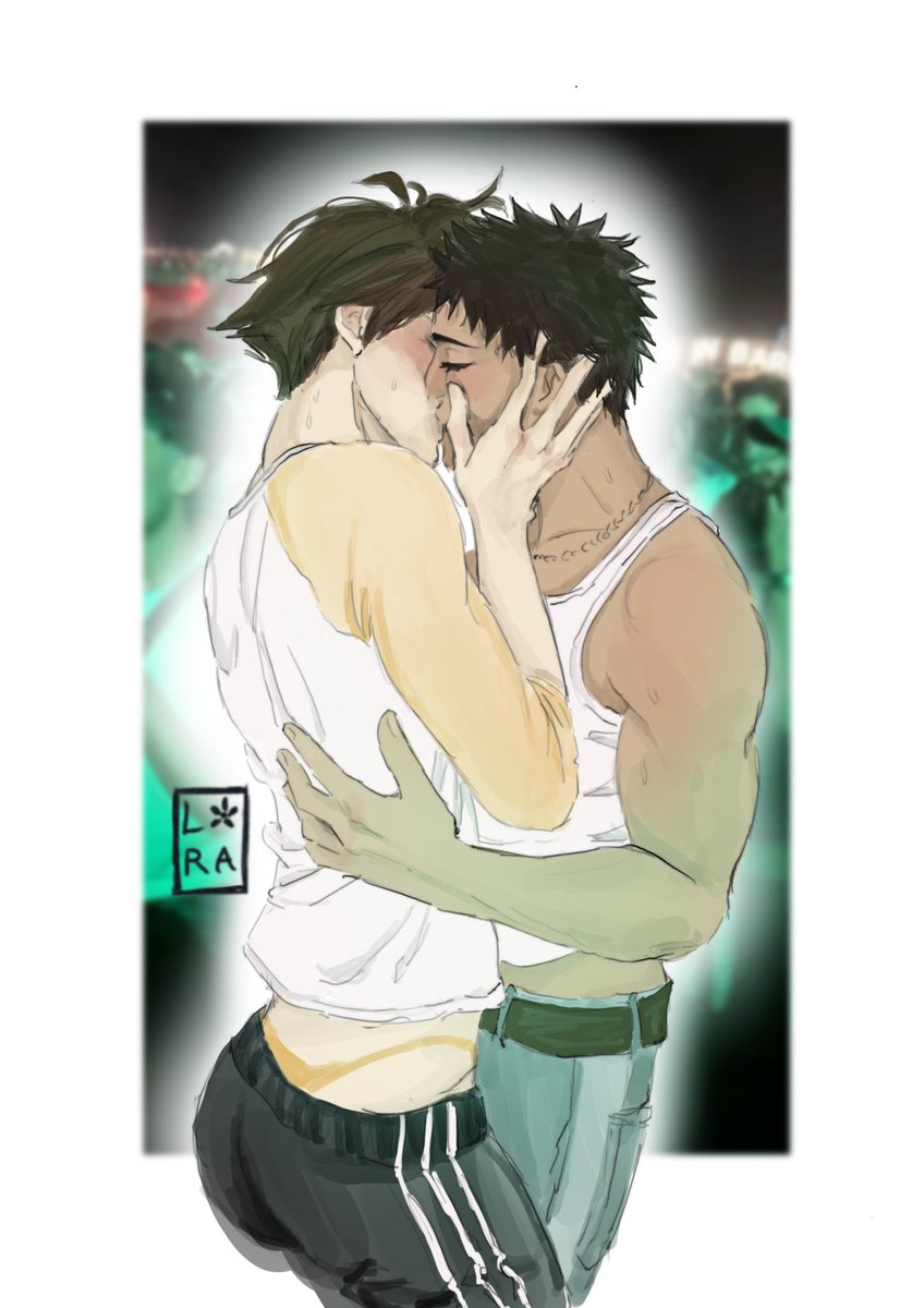 Istg i don't know whose hair is worse to draw.... but they're so hot so all is forgiven.

Kept the background of the reference cuz I was too lazy to draw it. I'm considering this a practice piece for when I get to cowboy fic iwaoi ya'll knw the one I'm talkin 'bout