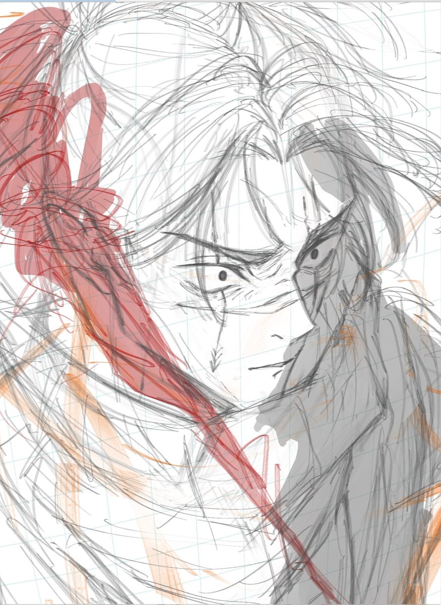 akigiri_pp's tweet image. 新しく描いてるやつの下描き