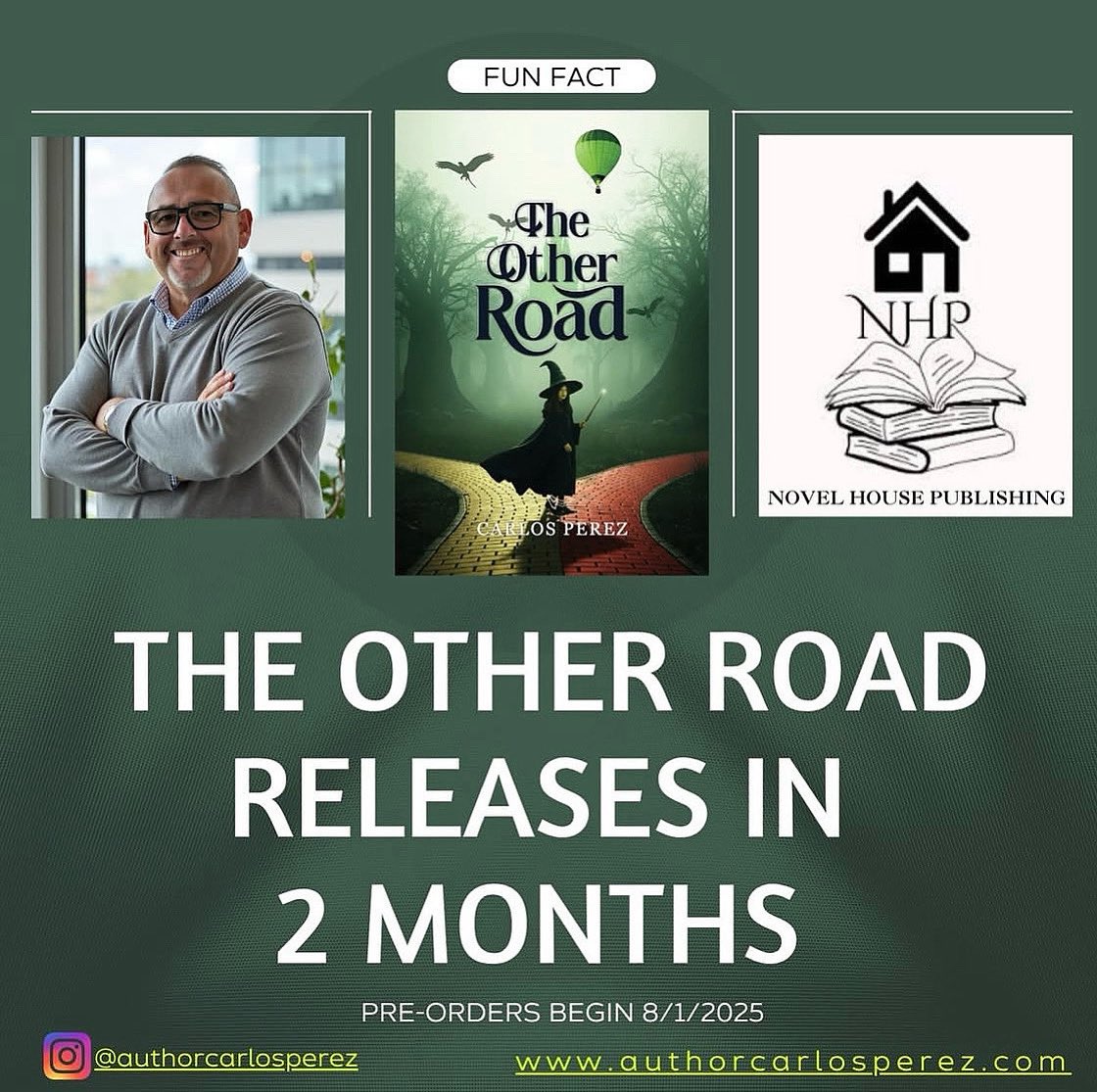 🚨 Just 2 months away…
The Other Road arrives Sept 1 — a bold, dark reimagining of The Wizard of Oz.

The house misses.
The witch survives.
The journey begins on the Red Brick Road. 🧱

#TheOtherRoad #OzRetelling #FantasyBooks #ComingSoon #BookTwitter #wizardofoz