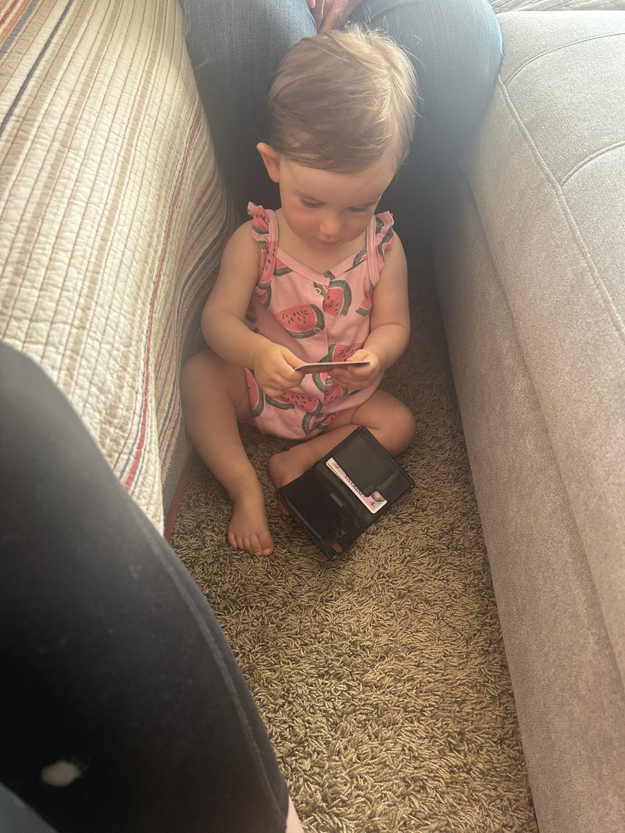 My 13-month old granddaughter already has unlimited access to my wallet. What’s mine is hers!