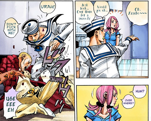 EMPORIOSMOM's tweet photo. I feel like this was one of the best characterisations of Josuke in early Jojolion https://t.co/lEMqgpMFNC