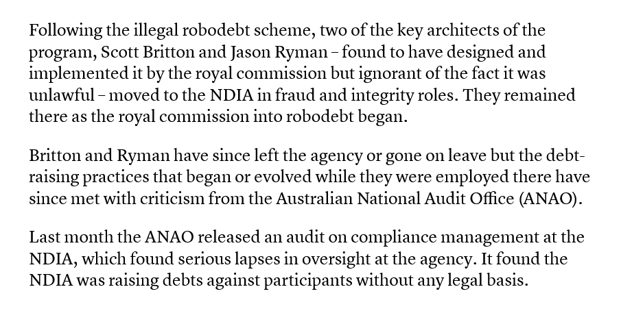 I'm not sure why Rick has apologised for overdoing the Robodebt comparisons in an article where the architects of Robodebt themselves are implicated in developing practices to raise debts unlawfully at a second agency.
