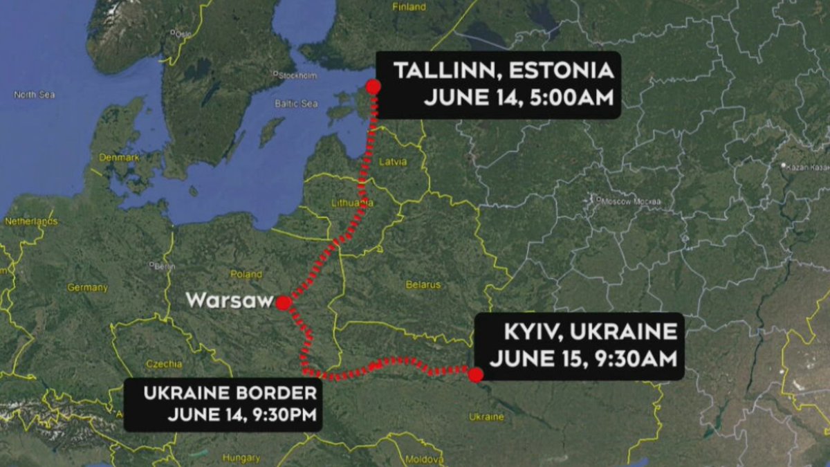 A Calgary man was part of a convoy travelling from Estonia to Ukraine to deliver military vehicles to the front lines in the war against Russia. <a href="/CTVTyler/">Tyler Barrow</a> has more. #yyc #calgary ctvnews.ca/calgary/video/…