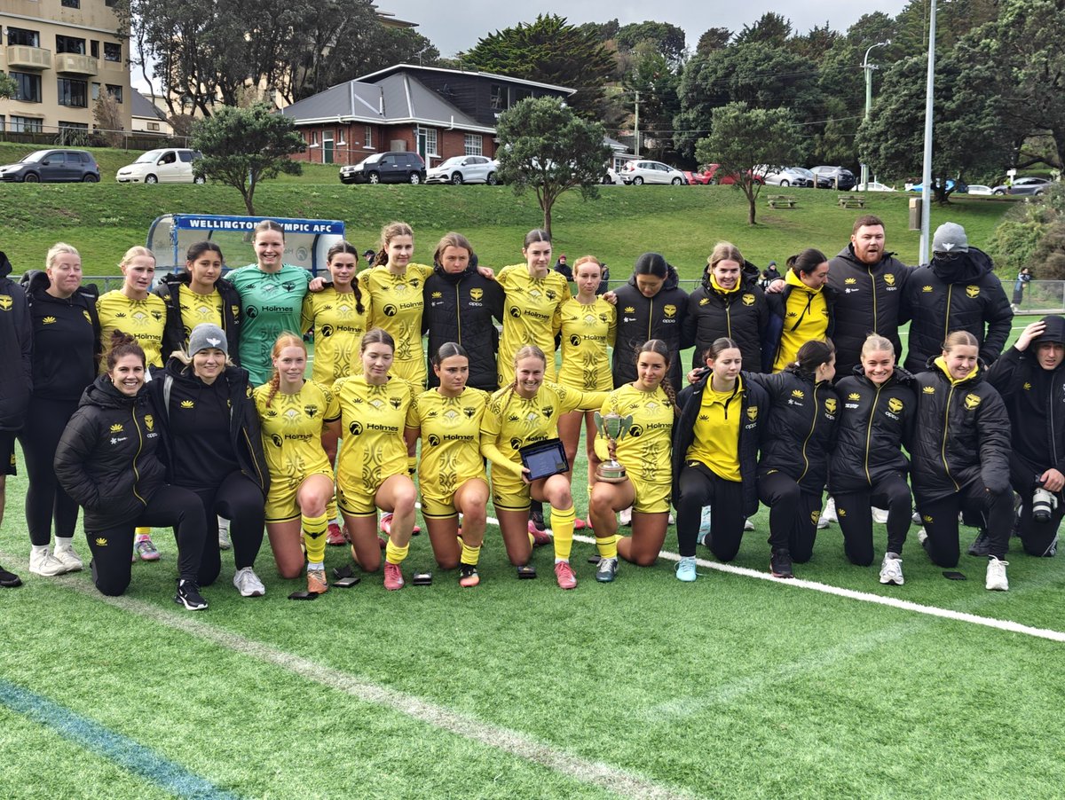 Domestar's tweet image. Congrats to @WgtnPhoenixAcad Women's Reserves 4-1 winners over @WKAFC in a game that was both Kate Sheppard QF and Kelly Cup final! 2 trophies in two days for the Academy!