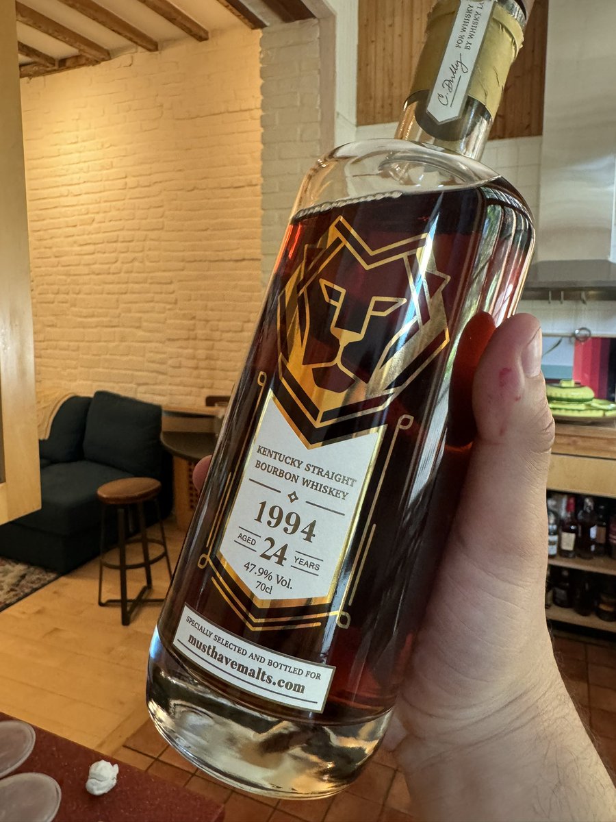 A 24 year bourbon aged most of its life in Scotland. That’ll do.
