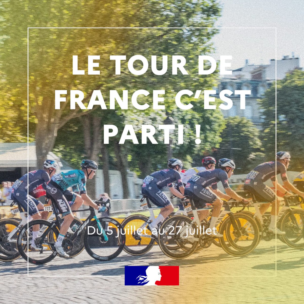 France Diplomatie 🇫🇷🇪🇺 (@francediplo) on Twitter photo 🚴♂️ Top départ du Tour de France 2025
Le #TDF2025, vitrine du patrimoine 🇫🇷, rassemble chaque année des millions de passionnés.🌍
Bon courage à tous les coureurs !
<a href="/LeTour/">Tour de France™</a> <a href="/DucroquetSamuel/">Samuel Ducroquet</a> 🚴♂️ Top départ du Tour de France 2025
Le #TDF2025, vitrine du patrimoine 🇫🇷, rassemble chaque année des millions de passionnés.🌍
Bon courage à tous les coureurs !
<a href="/LeTour/">Tour de France™</a> <a href="/DucroquetSamuel/">Samuel Ducroquet</a>
