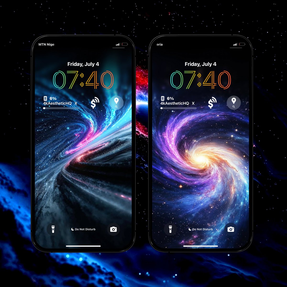 4KAestheticHQ's tweet image. Two galaxies. One homescreen.
Which one’s taking you to another dimension? 🌌📲

Left or Right? Drop your choice👇
Anyone who replies gets the original wallpaper sent directly. 💫

#GalaxyAesthetic #SpaceVibes #LockscreenSetup #AestheticHQ #WallpaperDrop