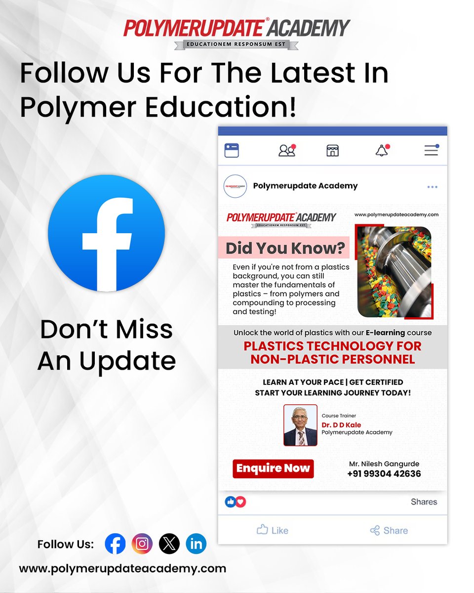 Step into the future of polymer education with Polymerupdate Academy! 🚀

Join a thriving community, access expert-led courses &amp; masterclasses, and level up your polymer career today!

📲 Follow us now:
🔗 linktr.ee/polymerupdatea…

#PolymerupdateAcademy #PolymerEducation #Upskill
