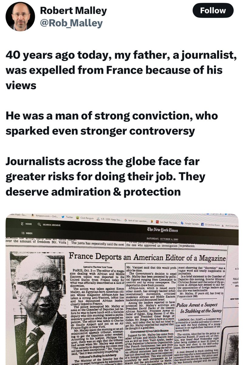 Your father was a Terror loving Communist who got deported from France this man was imbedded since the Clintons then Obama’s Iran Guy then Biden’s . 

Where is <a href="/FBIDirectorKash/">FBI Director Kash Patel</a> investigation into Malley?