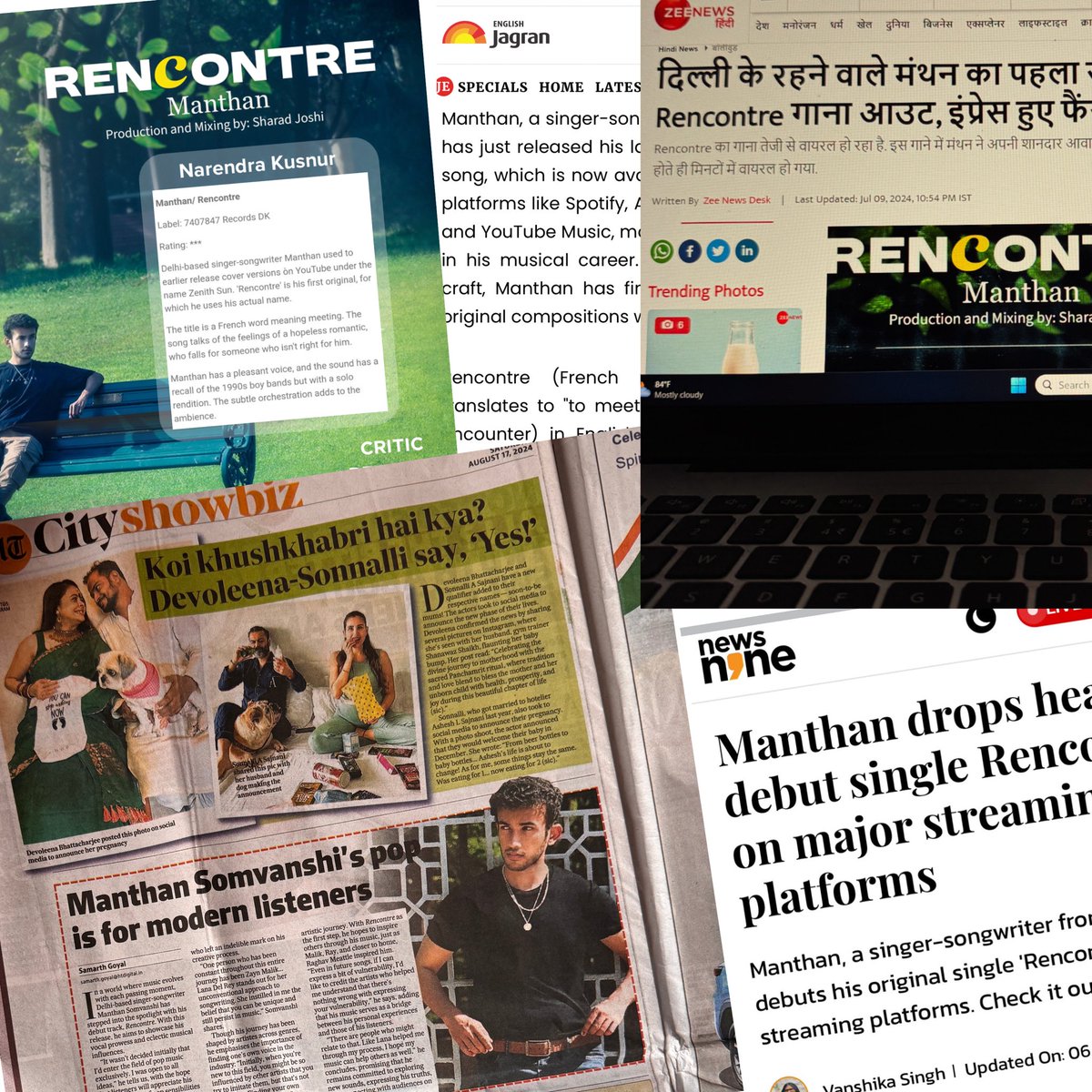 Been 1 year since I released my debut song, Rencontré. Really grateful to the team working behind the song and the critics who positively accepted my song and to all those who found a space for this song in their heart! ❤️ 🧿 

#RencontreByManthan