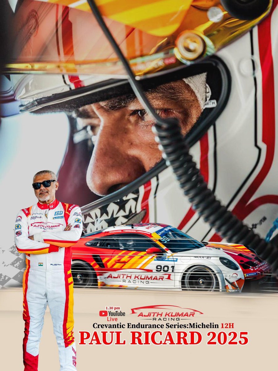 LIVE – Michelin 12H of Paul Ricard | Creventic Series | Ajith Kumar Racing

Join Ajith Kumar Racing as we go live from Circuit Paul Ricard, France, for the Michelin 12H of Paul Ricard, part of the prestigious Creventic Series.

Live Link: youtube.com/live/_GUjD8ctv…

Event: Michelin