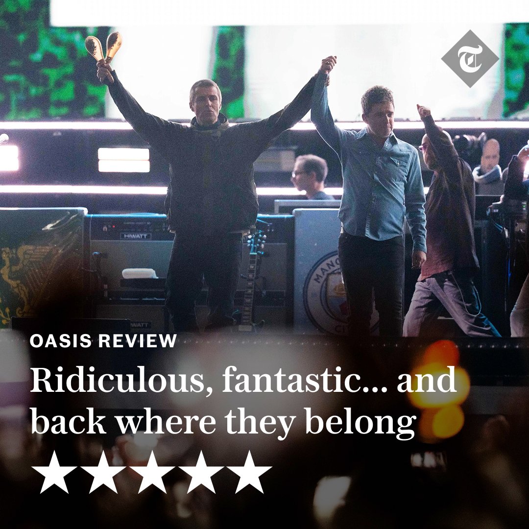 ⭐️ 'It was the second coming of Oasis. One of Britain’s greatest ever bands, back where they belong. Man, I’ve missed this'

Read Neil McCormick's full review from Cardiff ⬇️
telegraph.co.uk/music/concerts…