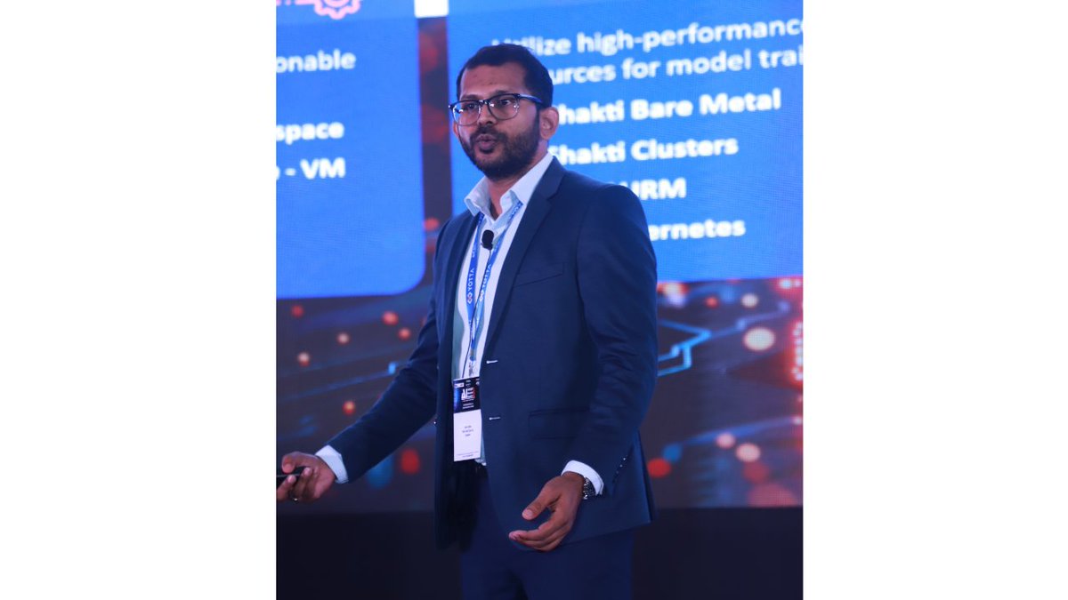 At #AIforViksitBharat@2047Summit in New Delhi, we were thrilled to host Ashin Uday, Product Lead - Shakti Cloud, Yotta Data Services Pvt. Ltd., who delivered a compelling presentation on “Building a Full-Stack AI Factory at Scale - For India &amp; the World.”