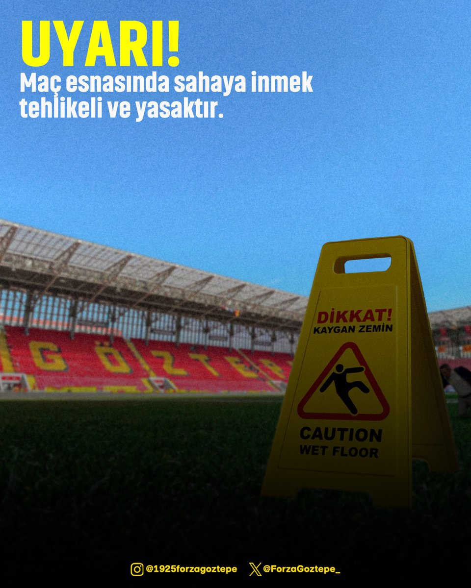 Geçtiğimiz gün çekilen kura sonucunda mabedimiz Gürsel Aksel’de sezonun ilk maçını fenerbahçe ile oynayacağız.

Bu vesileyle tekrar hatırlatmak isteriz: Maç sırasında sahaya inmek, hem şahsınız hem de kulübünüz adına tehlikeli ve kesinlikle yasaktır.
