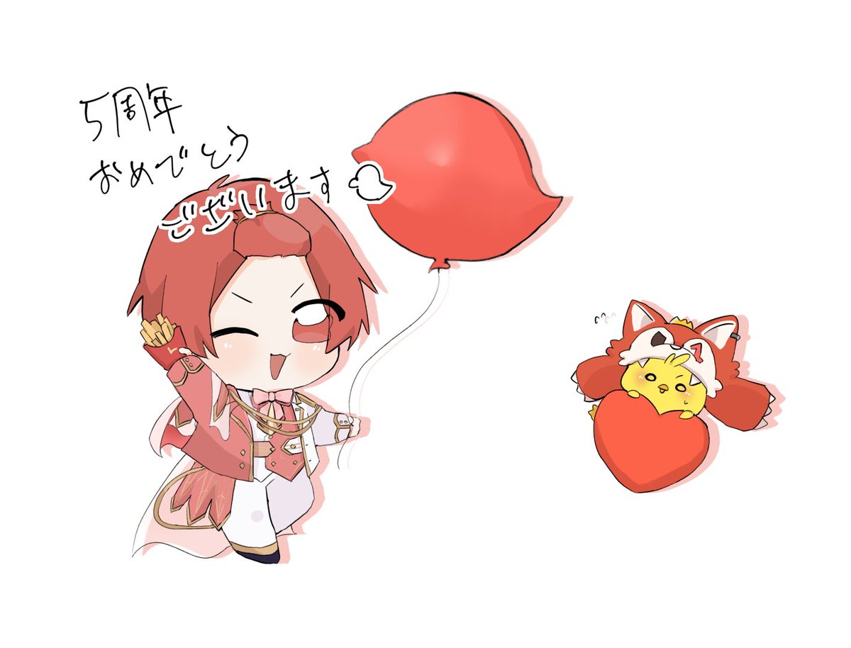 活動5周年おめでとうございます！🐤🎉
#りうらくん5周年おめでとう
#いれいすあーと
#きいてよりうらくん