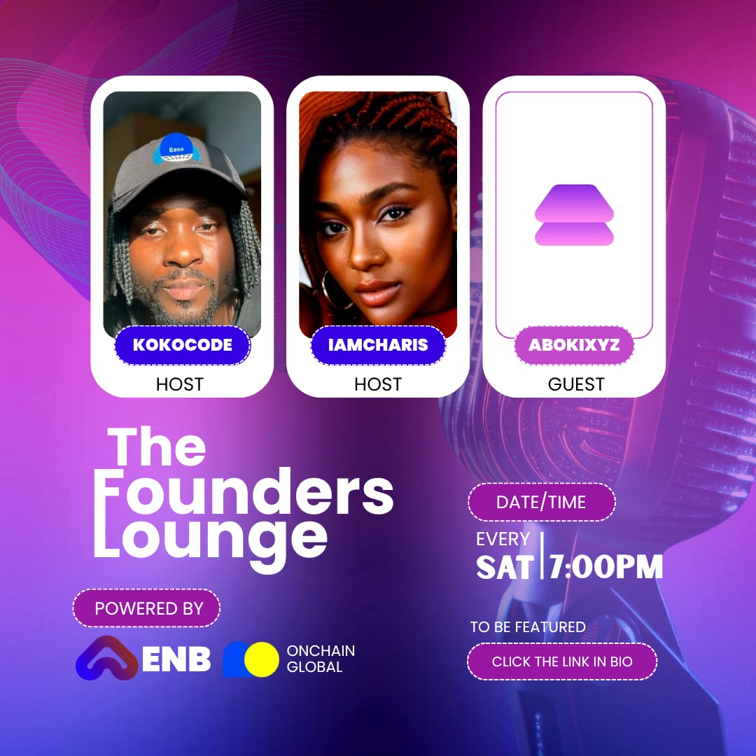 Join us for an exciting builder session with <a href="/Bernard_O1/">Bernard.O||Aboki</a> of <a href="/Abokixyz/">ABOKI ♻️</a>, a crypto-fiat swap layer built on Base, made for real-world use.  

He’s sharing the highs, lows, and behind-the-scenes of building Aboki. Don’t miss it, this is what building on Base looks like.