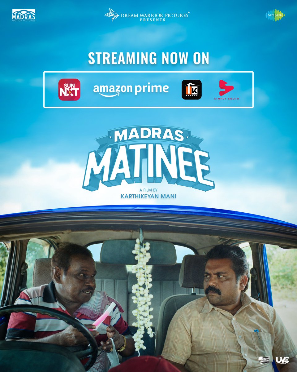 Madras Motion Pictures (@madrasmotionpic) on Twitter photo Here’s your weekend movie! 😊
#MadrasMatinee - A feel good family story that everyone can enjoy. ✌🏻
Now streaming on <a href="/PrimeVideoIN/">prime video IN</a> & <a href="/sunnxt/">SUN NXT</a> ! 🍿📺
Sit back, relax & enjoy this heartwarming ride with your loved ones!❤️
<a href="/keyanmk/">keyanmk</a> - directorial 💫
@dreamwarriorpic <a href="/saregamasouth/">Saregama South</a> Here’s your weekend movie! 😊
#MadrasMatinee - A feel good family story that everyone can enjoy. ✌🏻
Now streaming on <a href="/PrimeVideoIN/">prime video IN</a> & <a href="/sunnxt/">SUN NXT</a> ! 🍿📺
Sit back, relax & enjoy this heartwarming ride with your loved ones!❤️
<a href="/keyanmk/">keyanmk</a> - directorial 💫
@dreamwarriorpic <a href="/saregamasouth/">Saregama South</a>