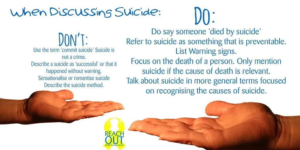 Start a conversation that could save a life today, Do's &amp; Don'ts. Reach Out; Start to End Suicide #suicideprevention #reachoutstes