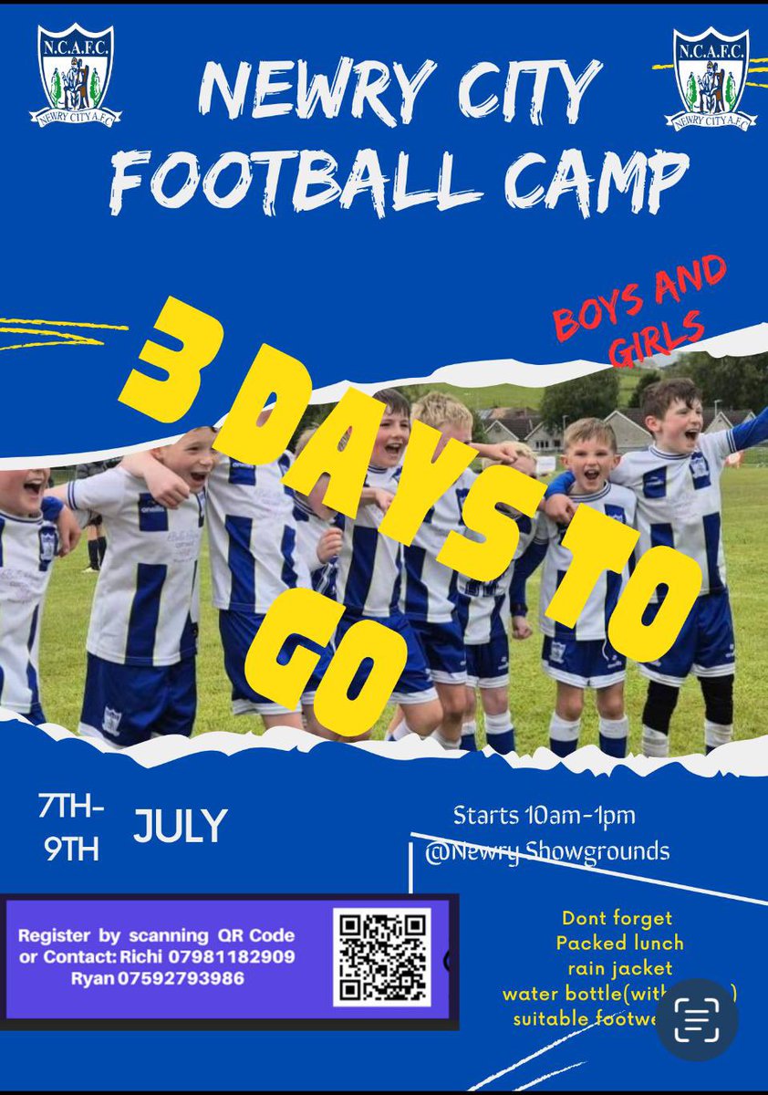 ☀️ 𝗡𝗖𝗔𝗙𝗖 𝟱-𝟭𝟮𝗬𝗥𝗦 𝗦𝗨𝗠𝗠𝗘𝗥 𝗖𝗔𝗠𝗣 ☀️ 

We are looking forward to the start of our summer camp on Monday. All details and booking information can be found below. ⬇️

docs.google.com/forms/d/e/1FAI…