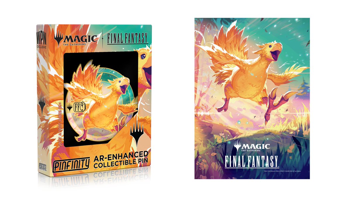 MTG ファイナルファンタジー　チョコボ　アートボード　ピンバッジ　新品未開封 MTG ファイナルファンタジー チョコボ アートボード ピンバッジ