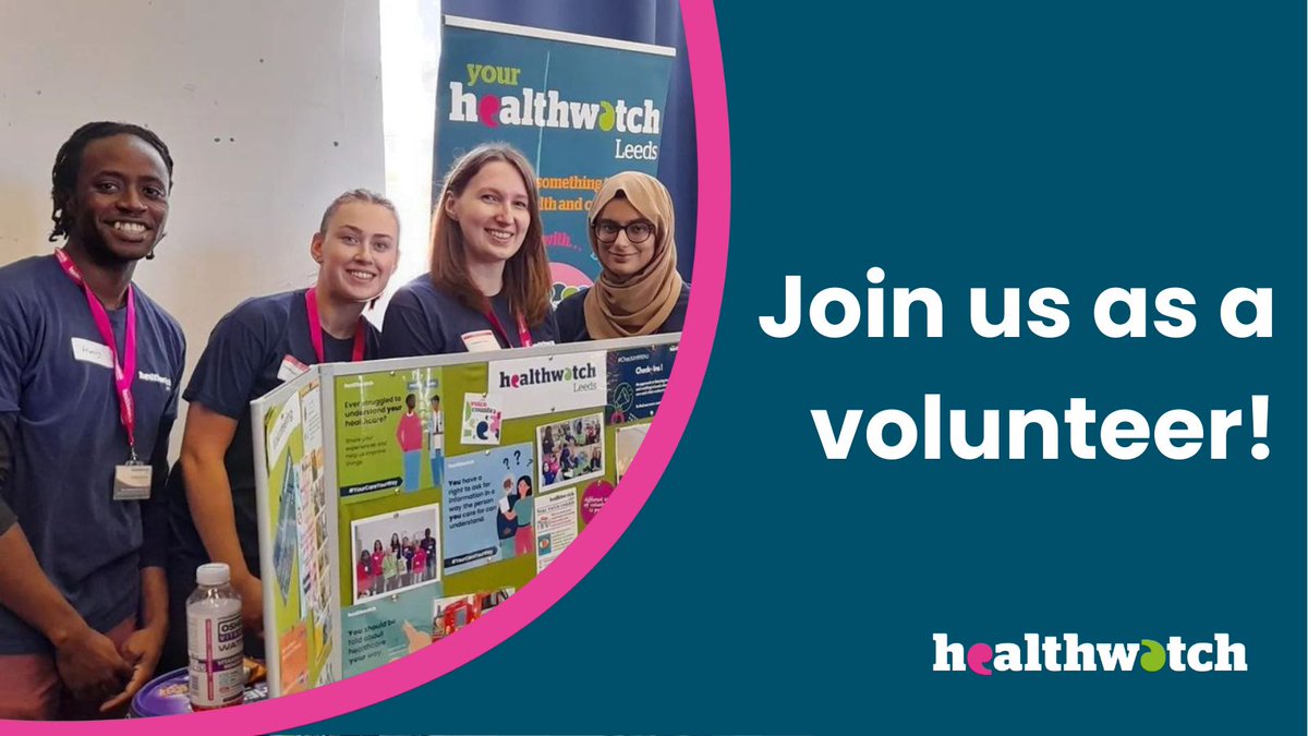 Our volunteers are at the heart of what we do and play a vital role in helping people to have their say on health and social care. So if you're looking for a new challenge, get in touch today! bit.ly/3VrqU3M