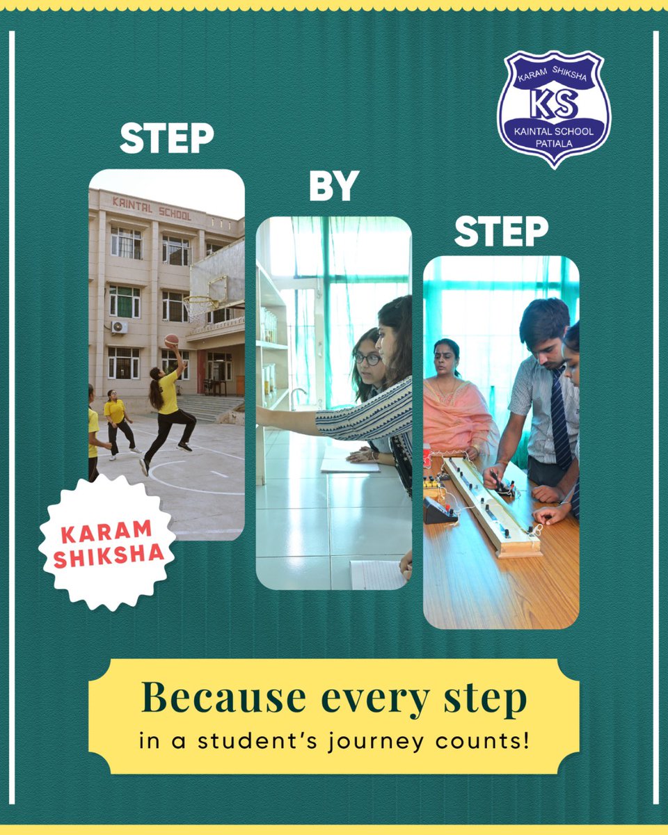 kaintalSrSchool's tweet image. Step by step, we build futures—one lesson, one experience, one milestone at a time.
#KaintalSchool #StepByStepLearning #KaramShiksha #FutureReady #LearningEveryDay #BeyondBooks #InspiringMinds #SchoolLife