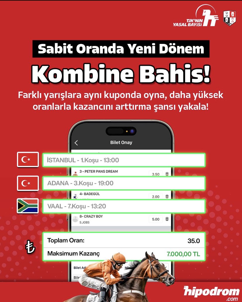 🐎🐎SON DÜZLÜK 🐎🐎Başlıyor…

📍Gazi Koşusu ve festival günü yarışların analizi ve dikkat çekenler ! 
📍Bugünkü Ankara ve İzmir yarışlarından son dakika bilgileri ve detaylı analizleri 🐎🐎🐎
🖍️Sektörel gündem , detaylı istatistikler ve çok daha fazlası…
📍Katkı ve