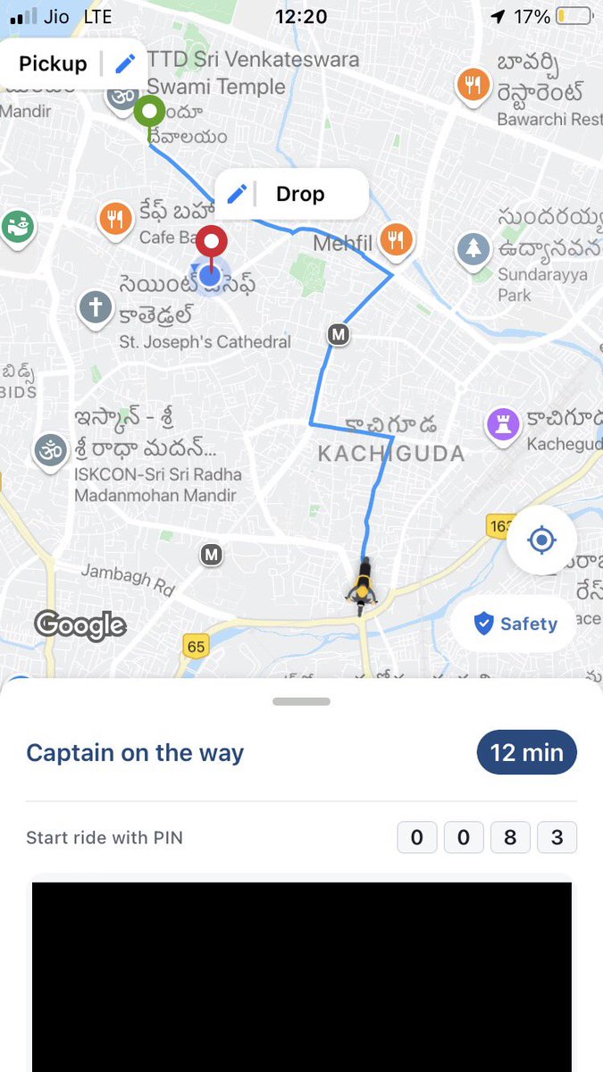 oneflydown's tweet photo. @rapidobikeapp How rapido scams:

1. The rider accepts immediately,
2. He doesnt turn up at pickup point
3. The customer keeps waiting, while the rider goes miles away
4. The customer is charged ₹ 20 after a while by @rapidobikeapp

A startup scam? https://t.co/L4dGmwpt5W