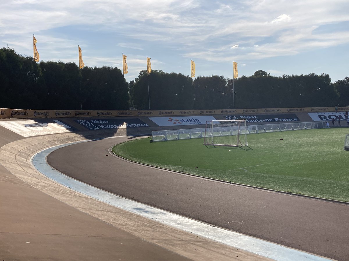 stixcor's tweet photo. Bucket list item checked off ✅ Doing a lap of the Roubaix Velodrome! All set for the Grand Départ of the Tour today in Lille! https://t.co/HG3vUZgfBL