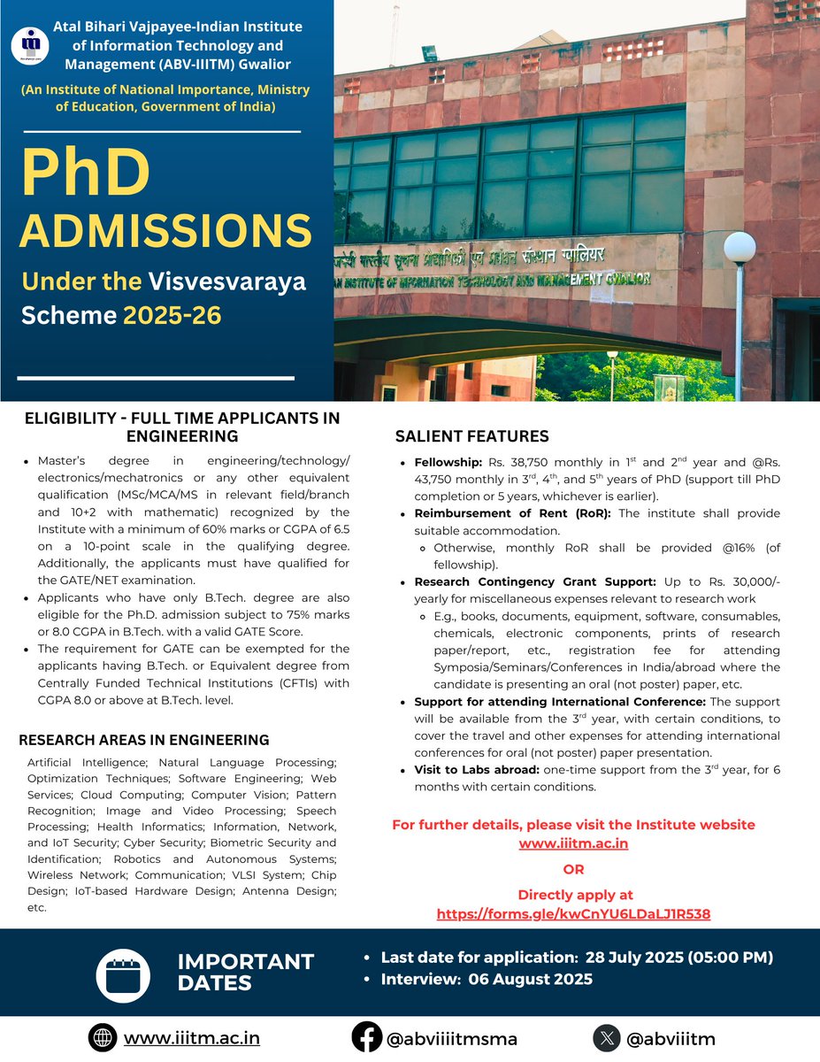 ABV-IIITM Gwalior (@abviiitm) on Twitter photo 