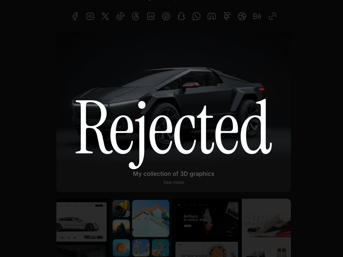 natan_works's tweet image. MyBioLinks template was rejected 🛑
Reason: "too minimal and simple".
It is quite unfair... 🥲
Did you have a similar situation?