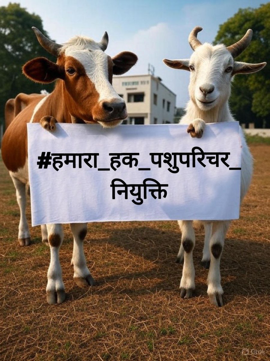 पशु परिचर भर्ती के चयनित अभ्यर्थी मांगे अपना हक 👇👇
#हमारा_हक_पशुपरिचर_नियुक्ति
#हमारा_हक_पशुपरिचर_नियुक्ति

125