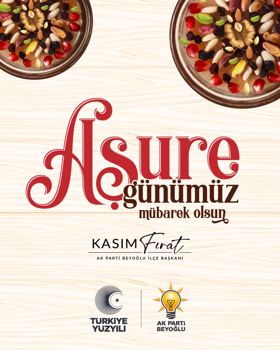 Bereketin, birliğin, paylaşmanın simgesi #AşureGünü’nün tüm İslam alemine huzur ve sağlık getirmesini diliyorum.

Rabb’im tutulan oruçları, edilen duaları ve paylaşılan lokmaları kabul etsin.