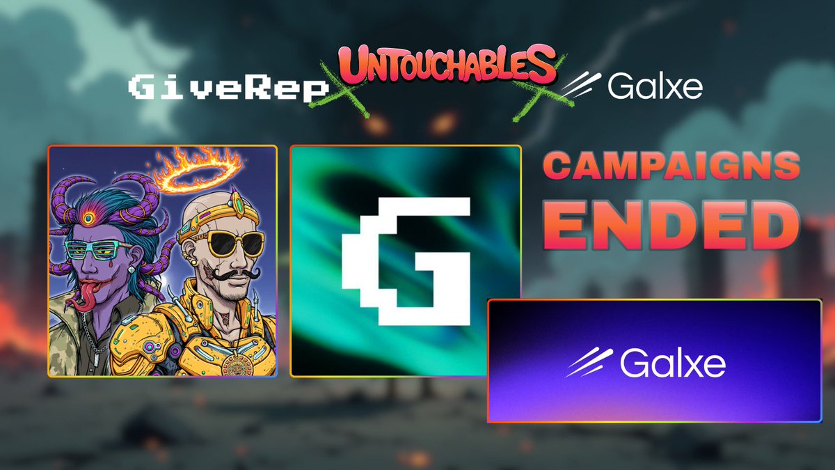 The Galxe and Giverep Whitelist campaigns have officially ended.

Thank you to all Untouchables who joined us in the first phase of restoring memory from the wasteland. 🔱

The list of Whitelist winners will be announced closer to Phase 1 - The Upload.

⚡ Still want a chance?