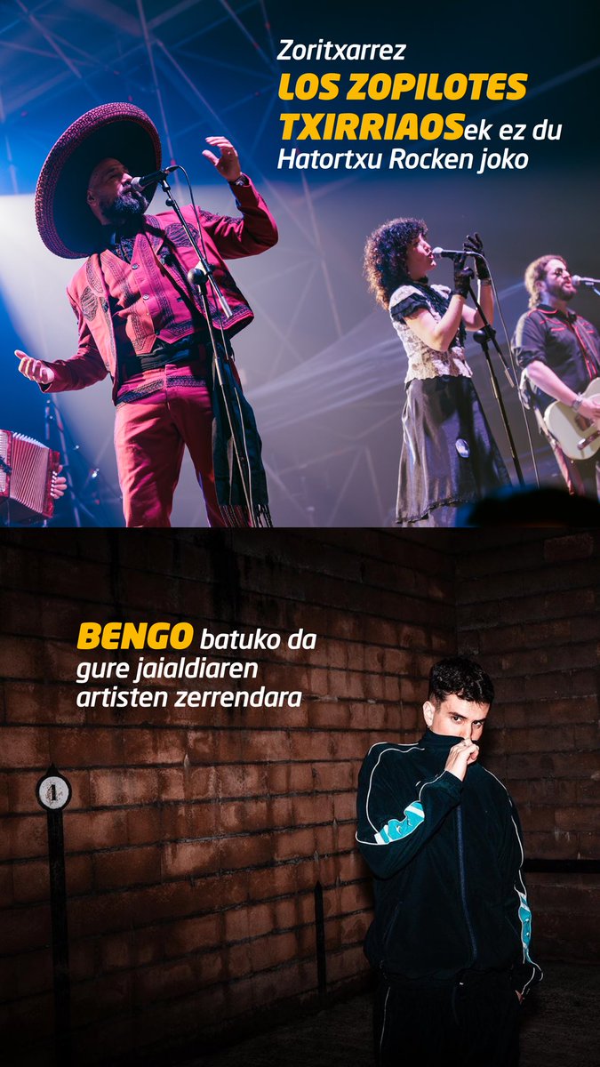 🎶 Zoriotxarrez Los zopilotes txirriaosek  ez du hatortxun joko. 

‼️ Bengo batuko da gure jaldiaren artisten zerrendara.

🎫 hatortxurock.eus/sarrerak