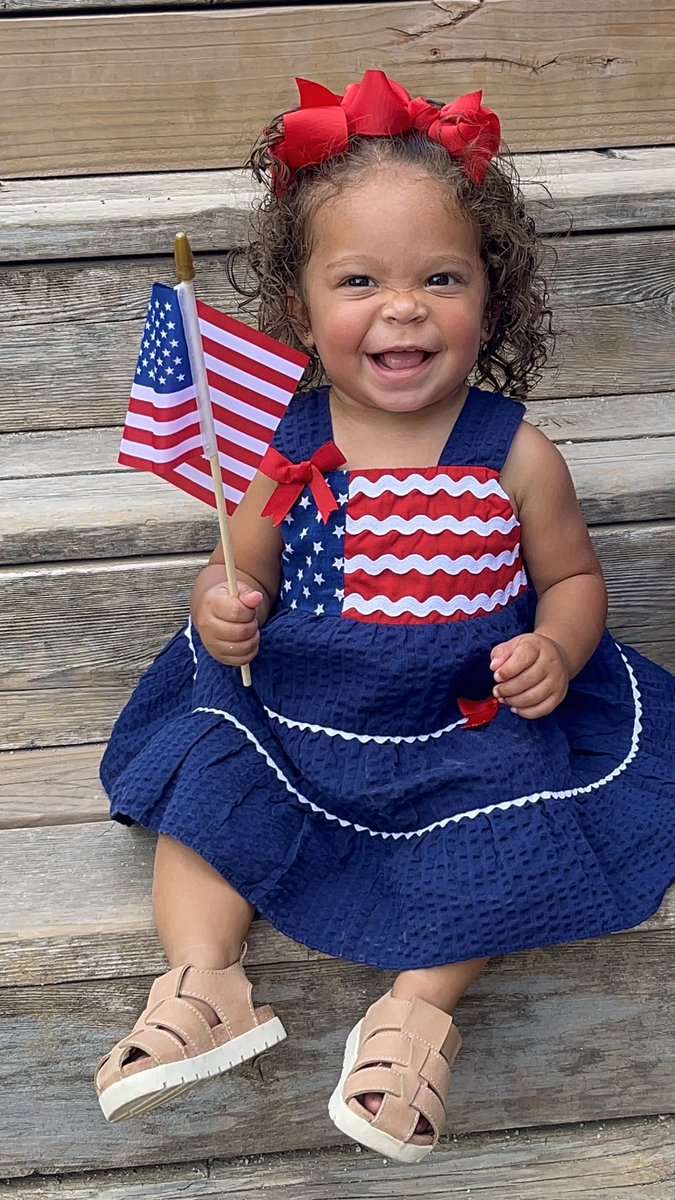 Happy 4th from my little firecracker 🧨 ❤️🤍💙